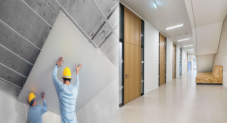 Fire-Resistant Drywall Ceiling Panels for Commercial Spaces