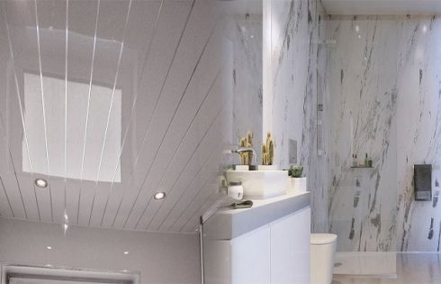 Waterproof Plastic Ceiling Tiles for Bathrooms