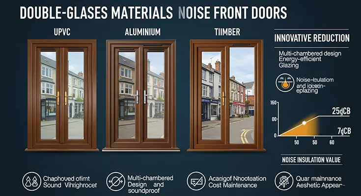 Choosing the Right Double Glazed Front Door Materials for Noise Reduction in Busy English Towns