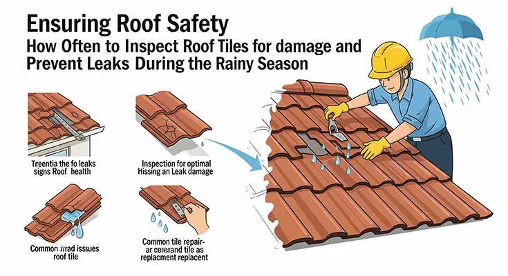 Ensuring Roof Safety: How Often to Inspect Roof Tiles for Damage and Prevent Leaks During the Rainy Season