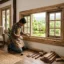 DIY Rustic Wood Window Frame Trim Molding for Farmhouse Style