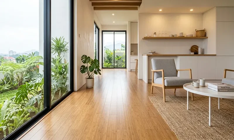 Light Carbonized Bamboo Flooring Ideas for Modern Scandinavian Interiors