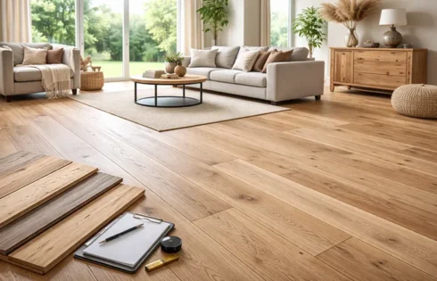 European oak wide plank floors look like they belong in a magazine spread where nobody owns socks and every room has “natural light” as a personality trait. In real life, they can still look incredible. They just require you to respect one stubborn fact: wide boards move more, and European oak often comes in formats that highlight every detail—for better and for worse. So let’s go through the real pros and cons of European oak wide planks by Bergamo Floors. We will cover the causes of the common problems and how to buy in a way that keeps your floor from turning into a seasonal drama. What counts as “wide plank” with European oak You’ll see European oak commonly sold in widths of around five to ten inches, sometimes even wider. Many modern European oak collections lean heavily into wide and long boards because that’s part of the luxury look. Fewer seams, longer runs, and more grain movement create that calm, high-end feel. The wider you go, the more you need to think about stability, subfloor prep, and indoor humidity. Narrow planks can hide a lot of sins. Wide planks put everything in 4K. Why European oak wide planks look so good Wide planks simplify the room visually. You see fewer lines cutting across the floor, and the space feels larger and more relaxed. This effect becomes even stronger in open concept homes where a narrow strip floor can look busy across a big span. European oak also has a grain character that many people love. It often shows more variation than American white oak, and wide boards let that natural movement shine. When you pair that with a matte finish and some texture, you get a floor that feels modern, warm, and expensive in a quiet way. Wide European oak planks also pair beautifully with modern design trends: natural tones, soft neutrals, minimal color palettes, black accents, and that whole “clean but cozy” vibe. The biggest con: movement and seasonal gaps Wood expands when humidity rises and shrinks when it drops. This happens with all hardwood. Wide boards show it more. A wide plank can shrink enough in dry seasons that gaps become visible. Then, the humidity returns, the boards swell, and those gaps reduce. You may also see slight cupping if moisture comes from below or if humidity stays high for long periods. This doesn’t automatically mean something went wrong. Some seasonal movement is normal, especially in climates with big seasonal changes or in homes where indoor humidity isn’t controlled. But wide planks reduce your margin for error. If you let your home swing between very dry and very humid, your floor will respond. It will not “get used to it.” It will simply move. European oak’s tannins and “reactive” looks can amplify variation European oak often contains higher tannin content than some other oaks. That makes it great for certain design-forward finishes and treatments. It also means the wood can show more natural variation, especially with reactive stains, smoked treatments, and natural oil finishes. That variation looks amazing when you love a character. It can feel unpredictable when you want uniformity. With wide planks, the variation shows more because each board is basically a big canvas. If you want a consistent, calm look, you should pay attention to grade. A more “select” or “prime” grade typically reduces knots and dramatic tone shifts. A “character” or “rustic” grade will give you more movement and contrast. Both can be gorgeous. They deliver different visual energy. Wide planks demand a flatter subfloor This part matters more than most people realize. A wide board bridges more surface area. If your subfloor has dips or humps, the board won’t sit fully supported. That leads to movement, hollow spots, and squeaks. It can also stress joints over time, which creates gaps or edge lift. European oak wide plank often comes as engineered flooring, which helps stability, but it still needs a flat base. If the subfloor is uneven, even the best plank will feel wrong underfoot. If you want to avoid regrets, treat subfloor prep as part of the flooring purchase. It’s not a boring extra. It’s the difference between “luxury” and “why does this creak like a pirate ship.” The installation method affects success a lot European oak wide plank floors are often installed as glue-down, nail-down, or float, depending on construction and subfloor. Glue-down over concrete can work beautifully, but it needs correct moisture testing and the right adhesive system. Concrete holds moisture. A bad moisture plan can lead to adhesive failure, cupping, or gaps. Nail-down works well over plywood, but wide planks sometimes benefit from additional adhesive assist depending on the product and width. The goal is to reduce movement and noise. Floating installs can work too, especially with engineered planks, but they can sound slightly hollow if the underlayment is cheap or the subfloor isn’t flat. The hollow sound bothers some people more than any visible wear ever would. The best method depends on your subfloor, the product spec, and your tolerance for sound and feel. Your installer should explain why they’re choosing the method, not just announce it like a decree. European oak wide plank can cost more You often pay more for wide planks because wider, longer boards require higher-quality raw material and more careful manufacturing. Italian and European-made collections sometimes add premium finishing and styling, which further raises the cost. Installation can also cost more because subfloor prep becomes more critical, and adhesives may be required. Wide plank floors reward careful work, and careful work costs more than “let’s finish before lunch.” That said, a well-done wide plank floor can elevate the entire home. If the look fits your style and you plan to stay for a while, the value can be real. Wide planks can show scratches differently Scratch visibility depends heavily on finish and color. A matte, wire-brushed European oak floor hides micro-scratches better than a smooth glossy finish because texture breaks up the light reflection. Stain color matters too. Very dark floors show dust and scratches more. Very light floors can hide dust but may show certain stains depending on finish. Medium natural tones often hide daily wear best. European oak wide planks often come in natural or neutral tones with matte finishes, and that combination tends to be forgiving. This is one reason the style has become so popular. It looks high-end and handles real life fairly well when you choose the right finish. Repairs and board replacement can be more noticeable With wide boards, any repair becomes a bigger visual event. If you ever need to replace a plank, matching grain, tone, and finish can be more challenging than with narrower strips, especially if the floor has a lot of character. That doesn’t mean repairs are impossible. It means you want to plan for them. A forgiving tone and texture help. Buying extra material and storing it properly helps even more, because future batches can vary. How to buy European oak wide plank without regret Start by deciding how much character you want. If you love knots, mineral streaks, and natural contrast, choose a character grade. If you want a calmer look, choose a cleaner grade. Then choose construction based on your home. If you live on concrete or deal with humidity swings, an engineered wide plank usually makes more sense than a solid. It gives you a look with better stability. Then pick finish and sheen based on lifestyle. Matte and satin hides wear better than gloss ones. Texture helps. Natural and medium tones tend to stay timeless and forgiving. Finally, choose the installer as if your future peace depends on it, because it does. Moisture testing, subfloor flatness, expansion gaps, and proper installation methods decide whether a wide plank feels luxurious or feels like a complicated art project. The bottom line European oak wide plank floors can look stunning and feel timeless. They create a calm, modern, high-end look with fewer seams and more natural character. The tradeoffs show up in movement, subfloor requirements, installation complexity, and cost. Wide planks demand stable indoor conditions and careful installation. When you respect that, you get a floor that looks like it belongs in a designer home but still holds up to real life. Wide plank isn’t fragile. It just refuses to pretend physics doesn’t exist.